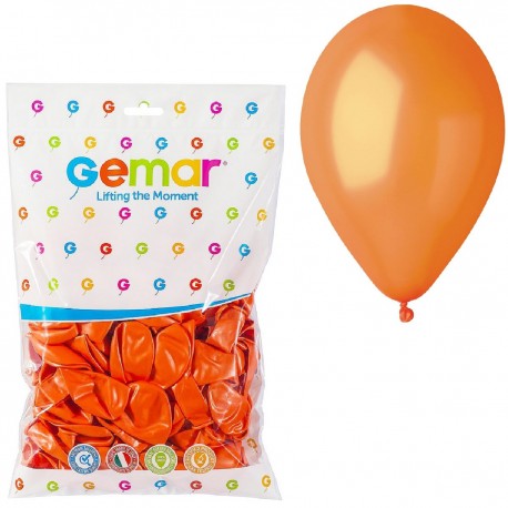 093117 BALONY 100SZT. POMARAŃCZOWE METALICZNE GM90 GODAN