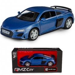 MODEL AUTO METALOWE AUDI R8 COUPE BLUE PULL-BACK RMZ CITY DAFFI 111424