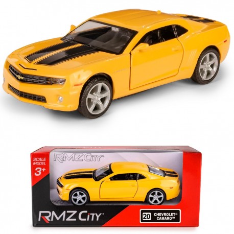 AUTO METALOWE Z NAPĘDEM CHEVROLET CAMARO ŻÓŁTY MODEL 1:34 DAFFI 118478