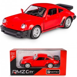 AUTO METALOWE Z NAPĘDEM PORSCHE 991 TURBO 3.3 CZERWONE MODEL 1:34 DAFFI 111288