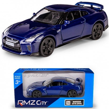 AUTO METALOWE Z NAPĘDEM NISSAN GT-R GRANATOWY MODEL 1:34 DAFFI 118584