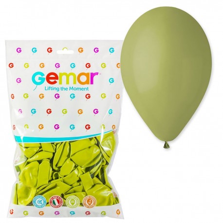 091311 BALONY 100 szt. PASTELOWE CIEMNOZIELONE GODAN