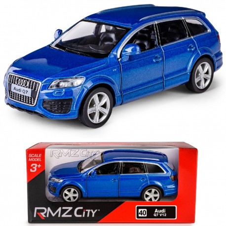 AUTO METALOWE Z NAPĘDEM AUDI Q7 V12 NIEBIESKIE MODEL 1:34 DAFFI 119703