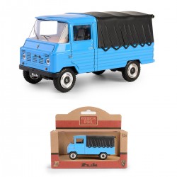 AUTO METALOWE PRL ŻUK Z PLANDEKĄ NIEBIESKI MODEL 1:43 DAFFI 115477