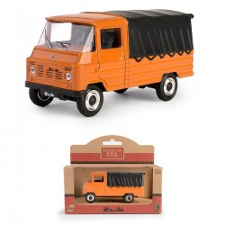 AUTO METALOWE PRL ŻUK Z PLANDEKĄ BRĄZOWY MODEL 1:43 DAFFI 115460