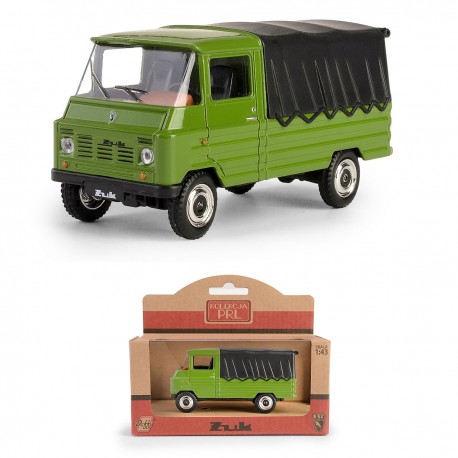 AUTO METALOWE PRL ŻUK Z PLANDEKĄ ZIELONY MODEL 1:43 DAFFI 115491