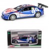 AUTO METALOWE Z NAPĘDEM MASERATI GRAN TURISMO MC GT4 NIEBIESKI/BIAŁY MODEL 1:43 DAFFI 133105