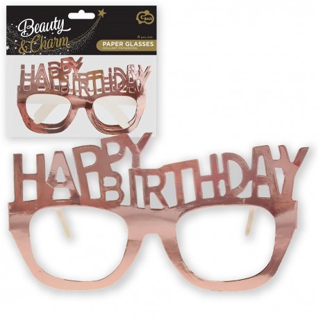 152494 OKULARY PAPIEROWE HAPPY BIRTHDAY 4SZT GODAN