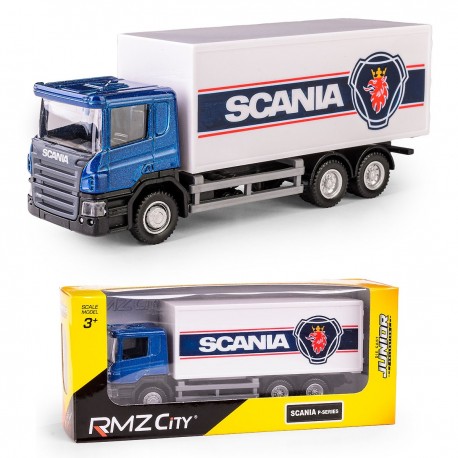 AUTO METALOWE CIĘŻARÓWKA SCANIA P-SERIES NIEBIESKI 1:64 DAFFI 113510
