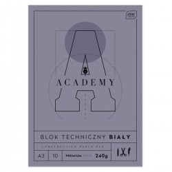 331731 BLOK TECHNICZNY A3 BIAŁY 240g 10 INTERDRUK