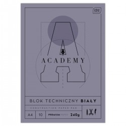 331731 BLOK TECHNICZNY A4 BIAŁY 240g 10 INTERDRUK