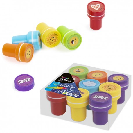 KIDEA 097821 STEMPELKI MOTYWACYJNE 9 szt. PIECZĄTKI