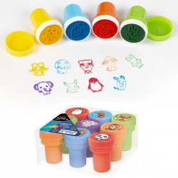 KIDEA 071227 STEMPELKI OZDOBNE ZWIERZĘTA 9 szt. PIECZĄTKI