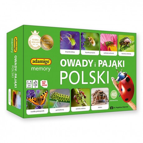 007868 ADAMIGO MEMORY - OWADY I PAJĄKI POLSKI