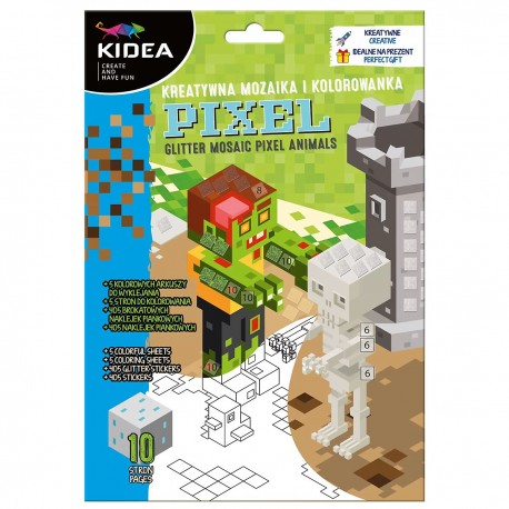 KIDEA 098781 KREATYWNA MOZAIKA I KOLOROWANKA PIXEL