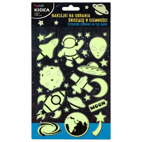 KIDEA 090686 NAKLEJKI NA UBRANIA ŚWIECĄCE W CIEMNOŚCI KOSMOS