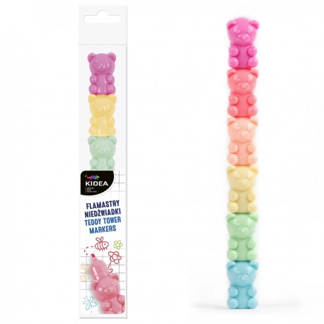 KIDEA 097401 FLAMASTRY NIEDŹWIADKI PASTELOWA WIEŻA