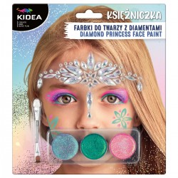 KIDEA 098835 ZESTAW FARBKI DO TWARZY Z DIAMENTAMI KSIĘŻNICZKA
