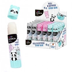 KIDEA 077632 KLEJ W SZTYFCIE 15g Z FIGURKĄ ZWIERZAKA 3 KOLORY