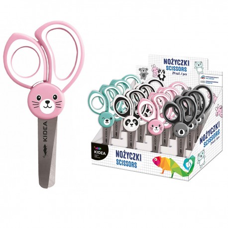 KIDEA 082070 NOŻYCZKI Z FIGURKĄ ZWIERZAKI 4 WZORY