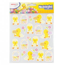 682215 NAKLEJKI WIELKANOCNE KURCZAKI + KOSZYCZKI WIELKANOC BREWIS