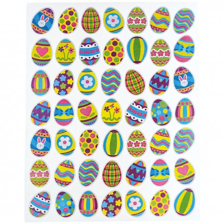 682222 NAKLEJKI WIELKANOCNE PISANKI MIX WIELKANOC BREWIS