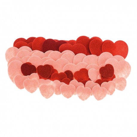 682956 NAKLEJKI Z FILCU SERDUSZKA CZERWONE/RÓŻOWE MIX WALENTYNKA 60 szt. BREWIS