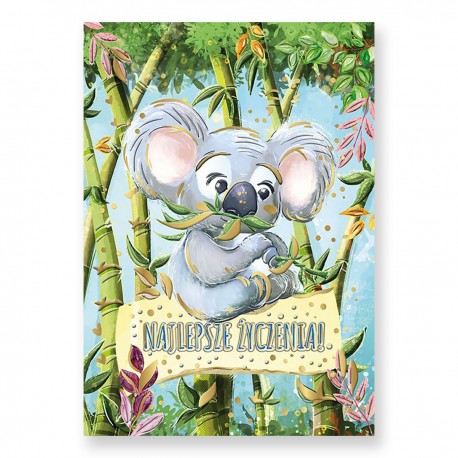 669610 KARNET KARNET A5 NAJLEPSZE ŻYCZENIA KOALA HENRY
