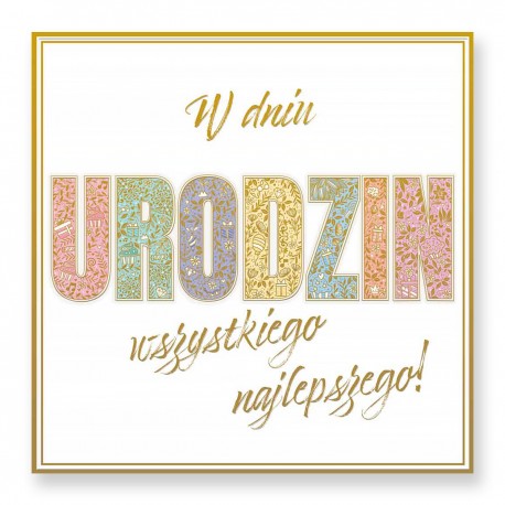 666022 KARNET KWADRATOWY W DNIU URODZIN WSZYSTKIEGO NAJLEPSZEGO! HENRY