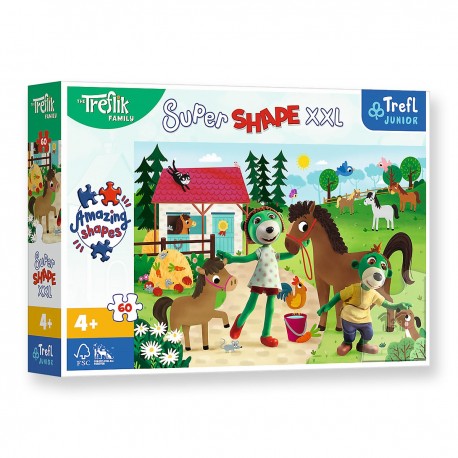 50031 TREFL PUZZLE 60 el. XXLTREFLIKI W STADLINIE KONI