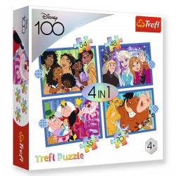 34618 TREFL PUZZLE 4w1 WESOŁY ŚWIAT DISNEYA
