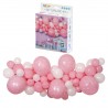 031355 GIRLANDA BALONOWA DIY RÓŻOWO-BIAŁY 65 BALONÓW GODAN