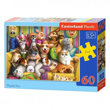 8066254 CASTORLAND PUZZLE 60 EL ZABAWNE ZWIERZĘTA