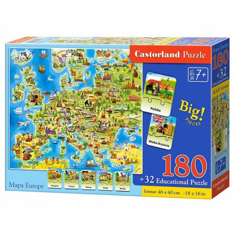 000227 CASTORLAND PUZZLE MAPA EUROPY