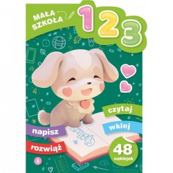 076929 KSIĄŻECZKA MAŁA SZKOŁA ABC + 48 NAKLEJEK ZIELONA Z PIESKIEM