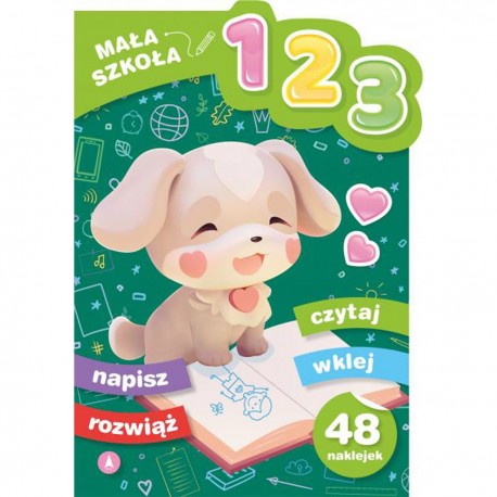 076929 KSIĄŻECZKA MAŁA SZKOŁA ABC + 48 NAKLEJEK ZIELONA Z PIESKIEM