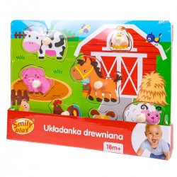 836054 SMILY PLAY UKŁADANKA DREWNIANA FARMA