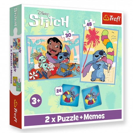 93585 TREFL PUZZLE 2w1 MEMOS LILO&STITCH WESOŁY DZIEŃ