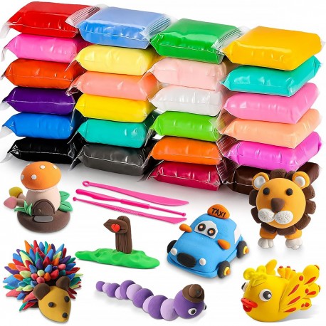 439450 MAGICZNA PIAKNOLINA PLASTELINA 24 KOLORY BIGTOYS