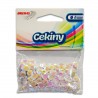689542 CEKINY OZDOBNE TĘCZOWE BIAŁY 6 mm 10g BREWIS