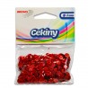 689290 CEKINY OZDOBNE HOLOGRAMOWE CZERWONY 6 mm 10g BREWIS