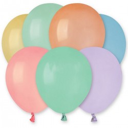 929263 BALONY A50 100 SZT. MAKARONIKI RÓŻNOKOLOROWE PASTELOWE 5" GODAN