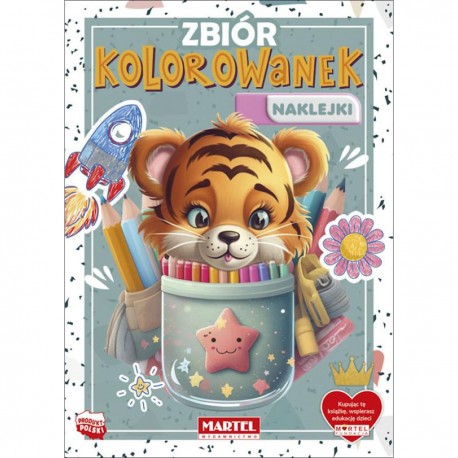 668996 MARTEL ZBIÓR KOLOROWANEK Z NAKLEJKAMI - TYGRYSEK