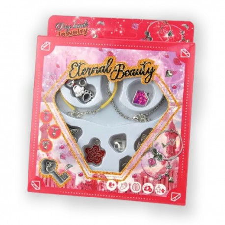 3456072 ZESTAW PIĘKNOŚCI BIŻUTERIA CHARMSY DIY - RÓZOWY DROMADER