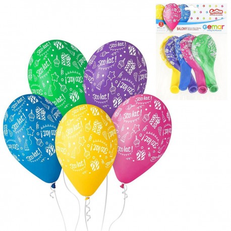 318852 GODAN BALONY PREMIUM STO LAT 12" 5 SZTUK