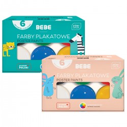 329868 BEBE FARBY PLAKATOWE 6 KOLORÓW 20 ml INTERDRUK