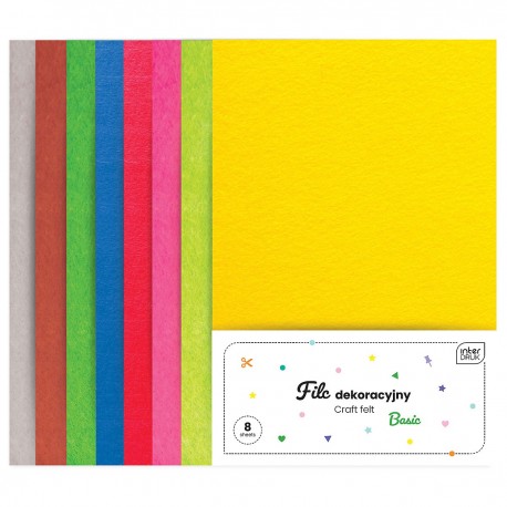 263797 FILC DEKORACYJNY 8 szt. MIX BASIC INTERDRUK