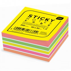 266804 ZAKŁADKI INDEKSUJĄCE KARTECZKI NEONOWE 50x50 INTERDRUK