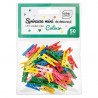 337290 KLAMERKI DREWNIANE SPINACZE MINI KOLOROWE 2,5 cm 50 szt. INTERDRUK