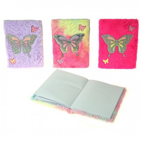 580183 PLUSZOWY NOTES A5 MOTYL MIX WZORÓW ADAR